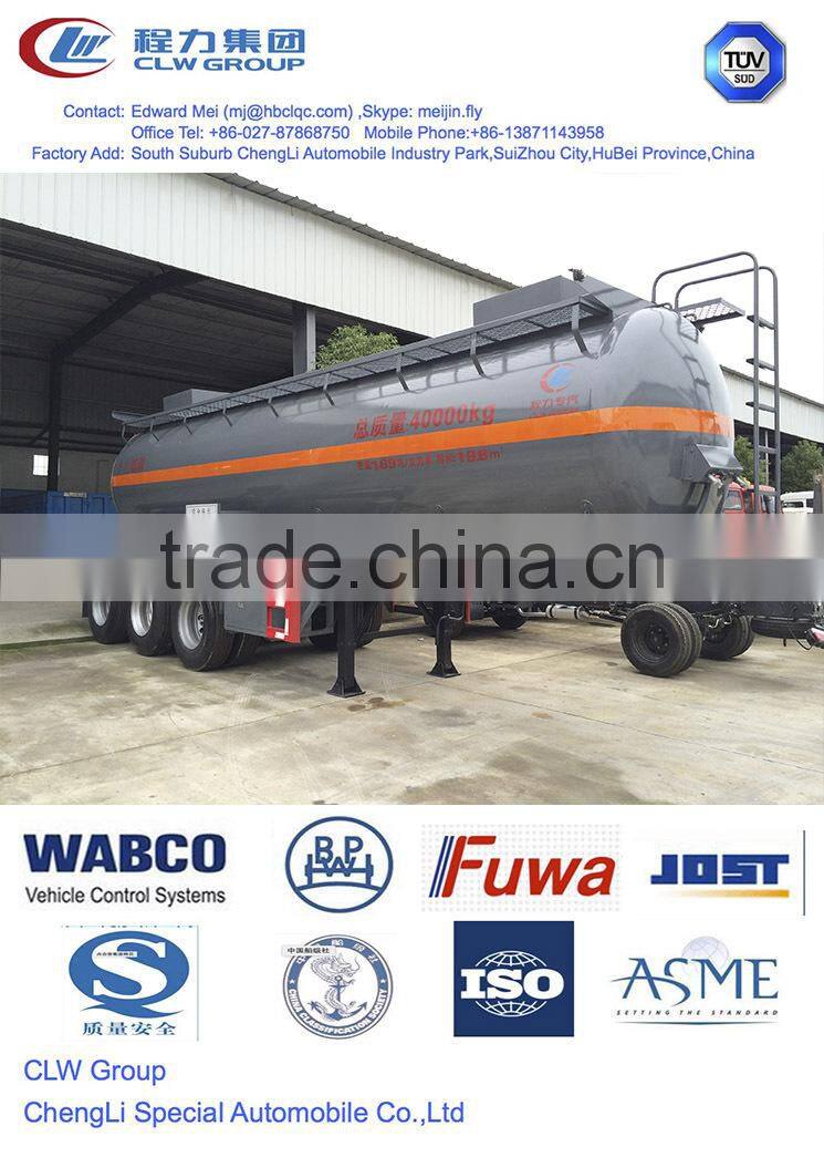 aluminum alloy chemicals tank semi trailer