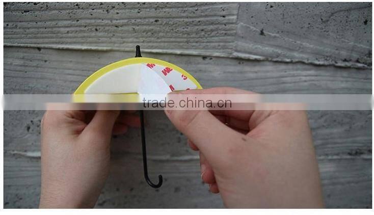Lovely Umbrella Shape Sticky Hooks/3pcs in one set
