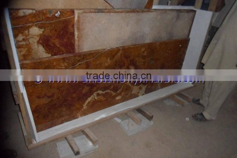 DECORATIVE MULTI RED ONYX COUNTERTOPS