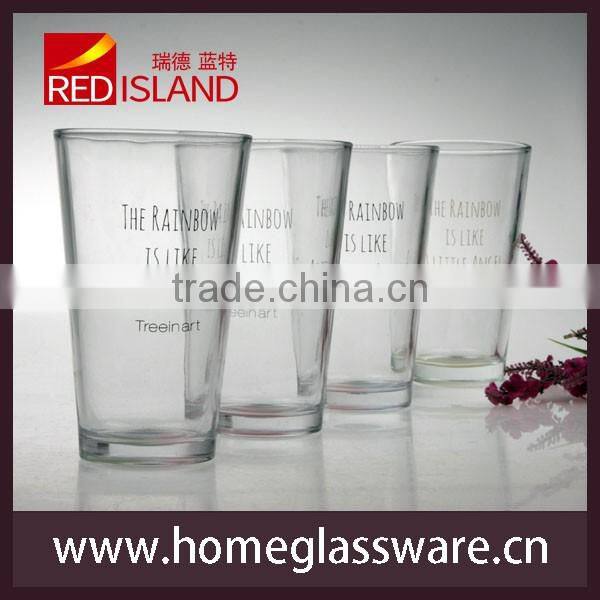 new design 16oz clear tumbler glass cup for drinking and juice
