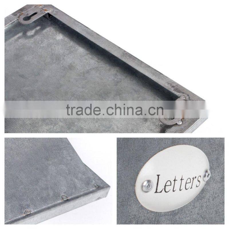 antique design 2 Slot Hanging Metal Mailbox