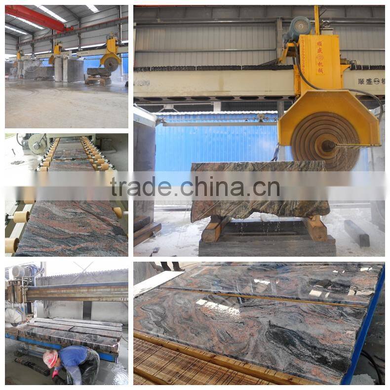 Chinese Juparana Multicolor Red Granite Outdoor Stone Chair