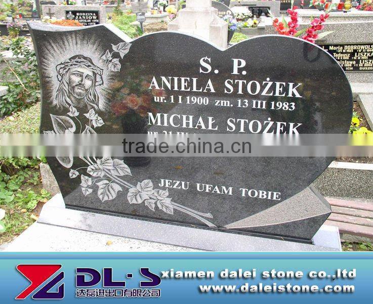 Red Heart Granite Headstone