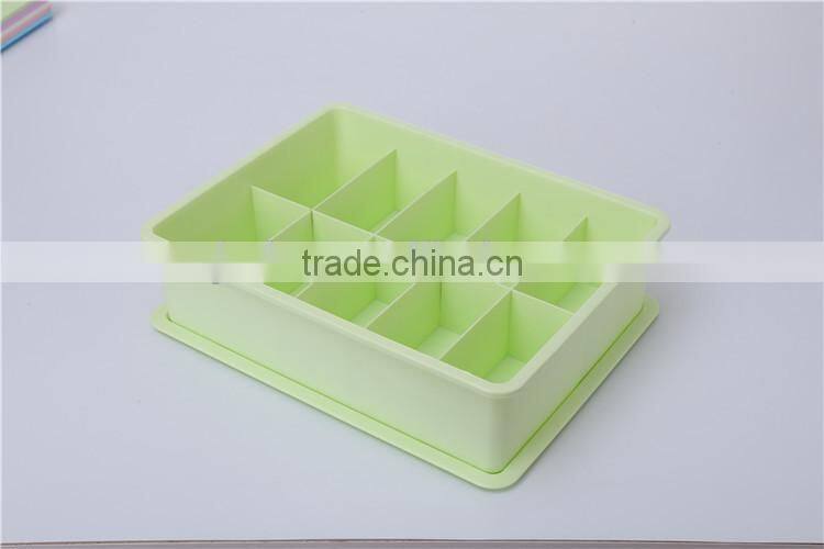 Stackable Plastic Underware Storage Box Clothes Drawer Organizers with Divided Cells