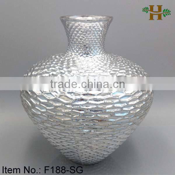 Gold Color Handicraft Christmas Decoration Glass Vases