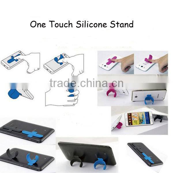 2014 new arrive cheap universal silicone touch slap phone holder