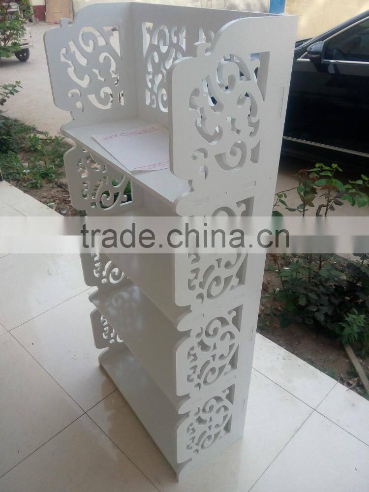 2016 New Style White Classical Wood Storage Cabinet /Bookshelf