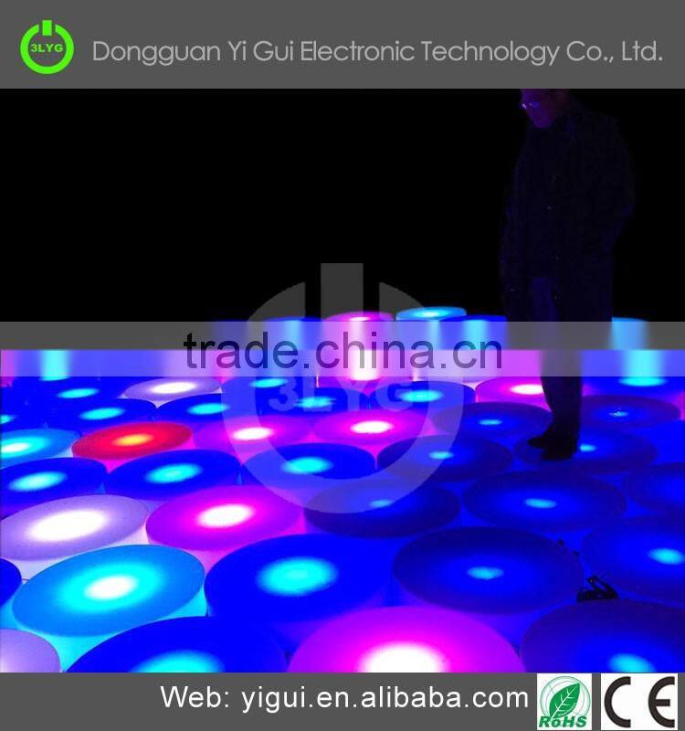 hot 2017 remote control touch sensitive round dance floor