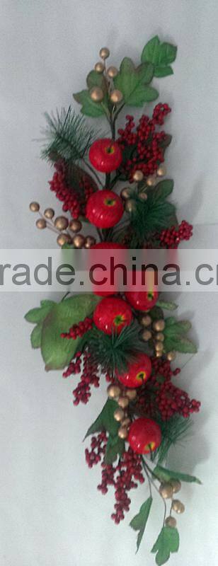 Red apple stick personalized artificial plastic Christmas indoor ornament