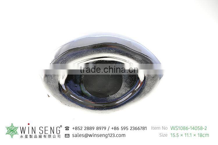 cheap silver bag shaped ceramic smooth gift piggy bank for decoration