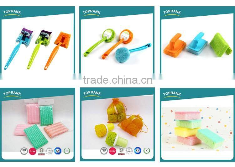 High Quality Colorful Kitchen Scrub Cleaning Dish Pot Sponge Scourer Sponge Scouring Pad With Handle