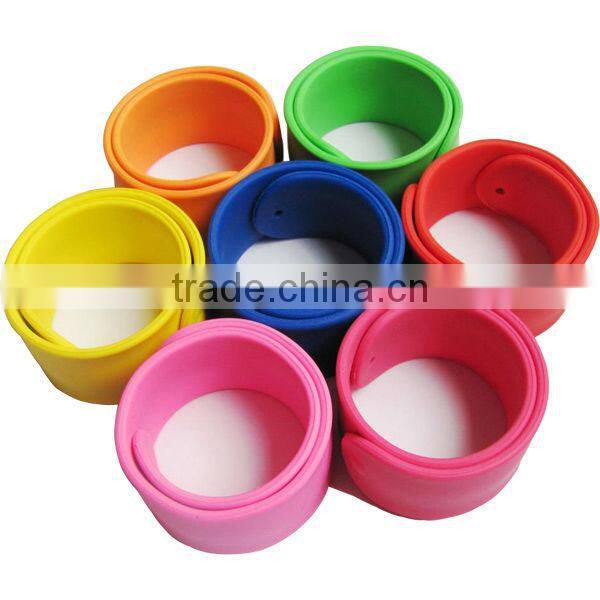 high quality HAPPY silicone slap wristbands bracelet