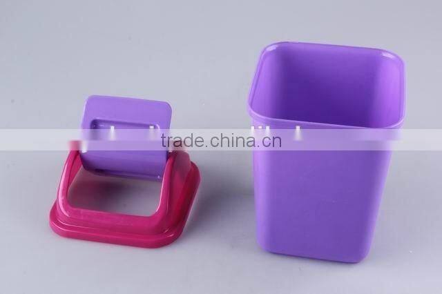 Square Plastic Trash Can/Rubbish Bin Household Garbage Can