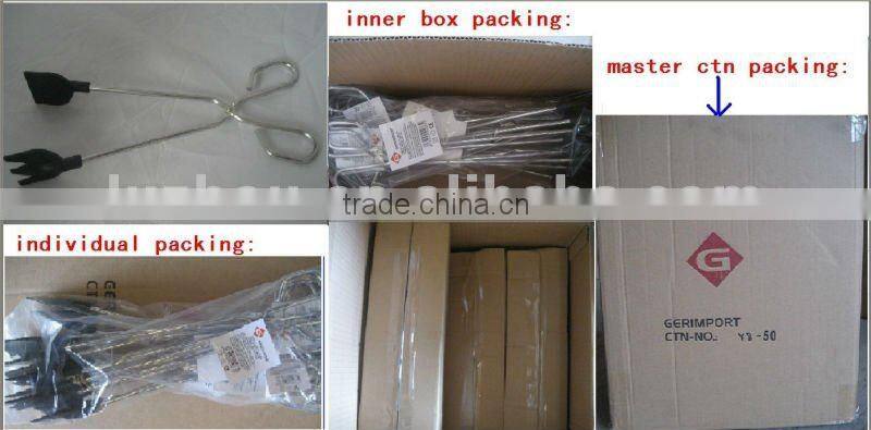 OASIS Food tong iron with powder coating plastic coating handle