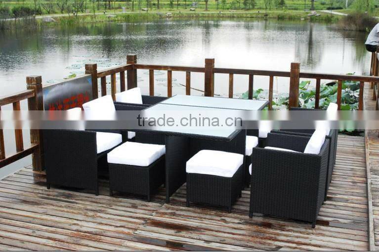 rattan table and chair sets for restaurant/garden