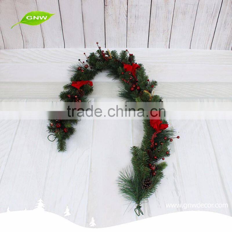 GNW CHGR-1607011 Customized Promotional PVC red berry christmas garlands for sale