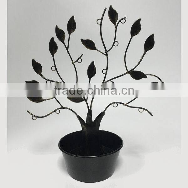 Custom Table Top Handmade Fashion Jewellery Ornaments Store Metal Earring Tree Jewelry Display
