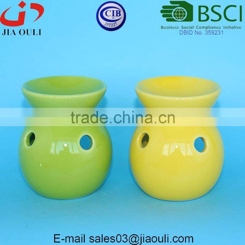 6.5cm Small glazed Ceramic Wax Melter oil burner