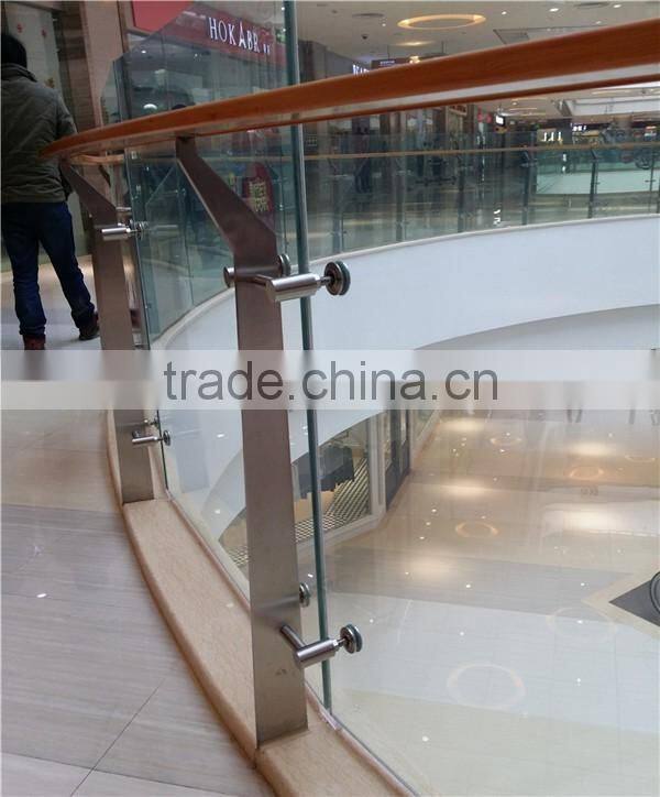 DIY Stainless Steel Glass Balcony Post Glass Balustrade