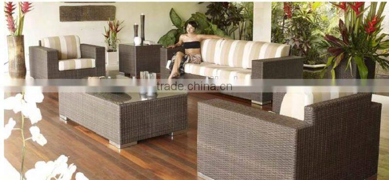 Plastic Rattan Garden Sofa Set Furniture AK1274