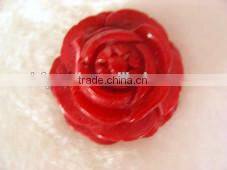 wholesale 30mm red flower of life shape natural coral pendant