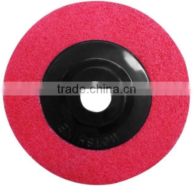 High quality cheap custom non woven nylon polishing wheel for metal and wood