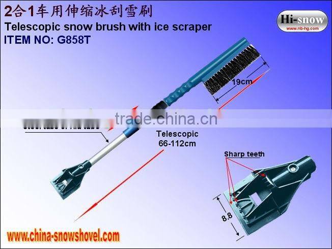 new style! 2-in-1 telescopic snow brush and ice scraper(G858T)