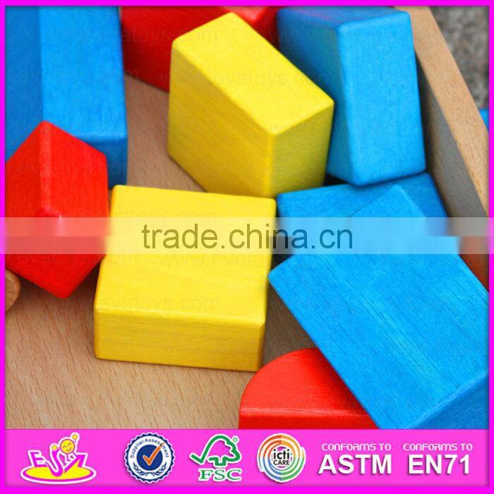 2015 Educational wooden trolly toy,Children blocks drag car handmade wooden trolly toy,Block Trolly wooden block car toy W13C019