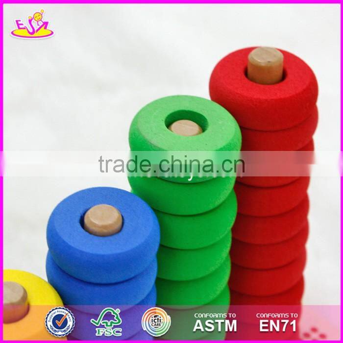 2017 New design preschool stacking blocks wooden baby toys W13D125