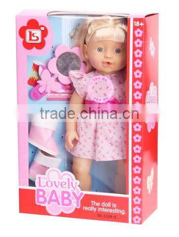 16 inch boots plastic newest wholesale doll toys with ic EN71