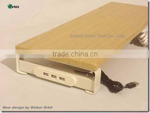 Universal Monitor Laptop wood mesh office desk organizer