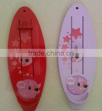 colorful cartoon children foot guage