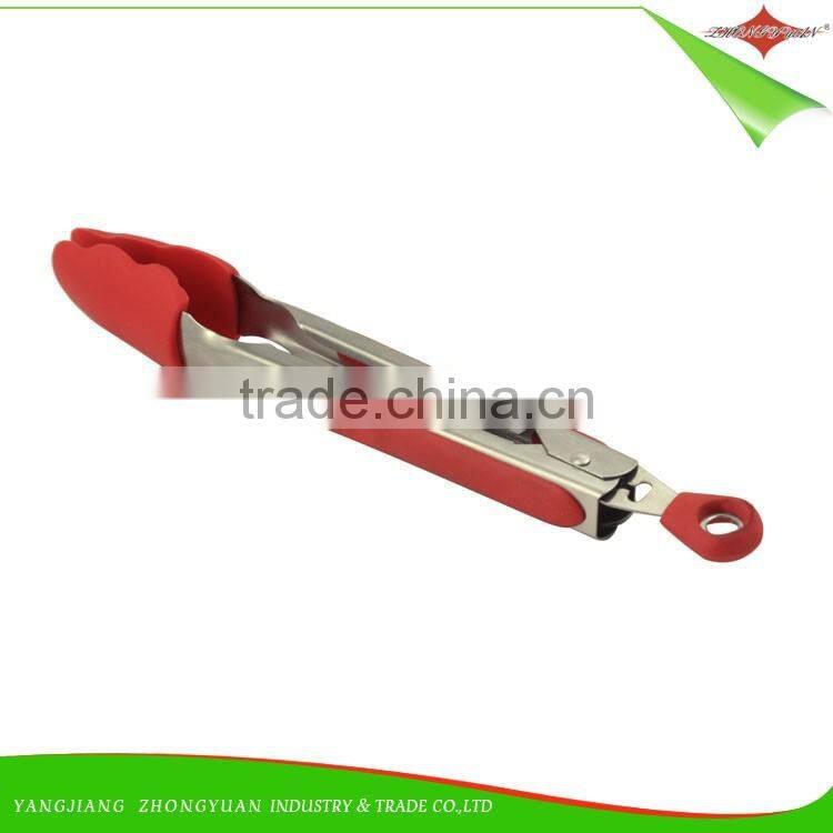 ZY-H2031 Stainless Steel BBQ Tongs Silicone Tongs Kitchen Tongs