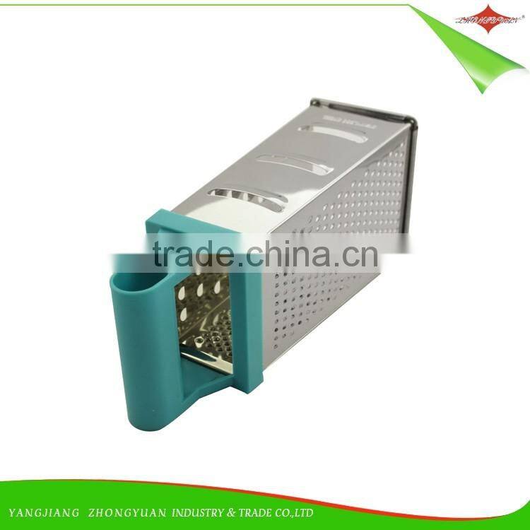 ZY-N5032 hot sale 4 side plastic handle stainless steel kitchen tool multi grater