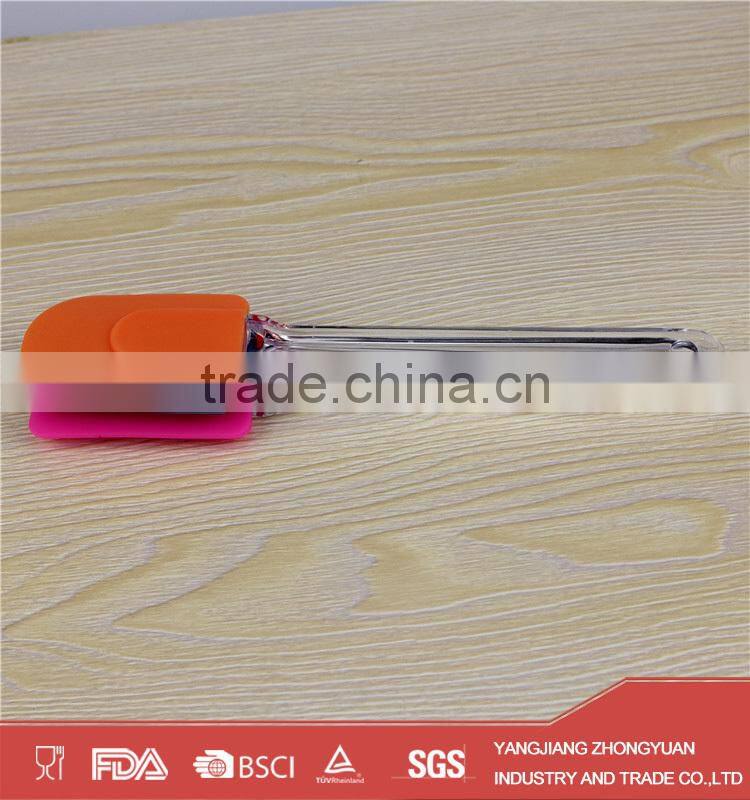 baking tools silicone scraper with long plastic handle