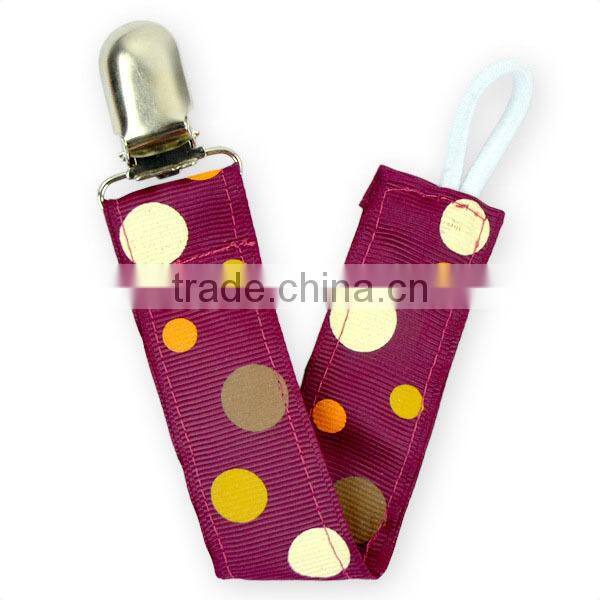 Custom Baby New Design Pacifier Clip Popular Cartoon Figures Printed Pacifier Holder With Hanging Clips