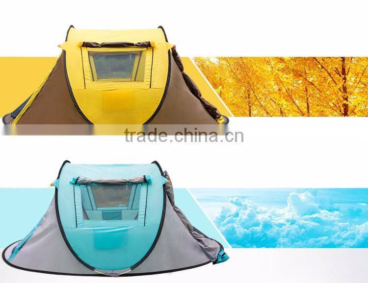 automatic 2 second pop up style outdoor camping single layer 2-3 person family water proof tent
