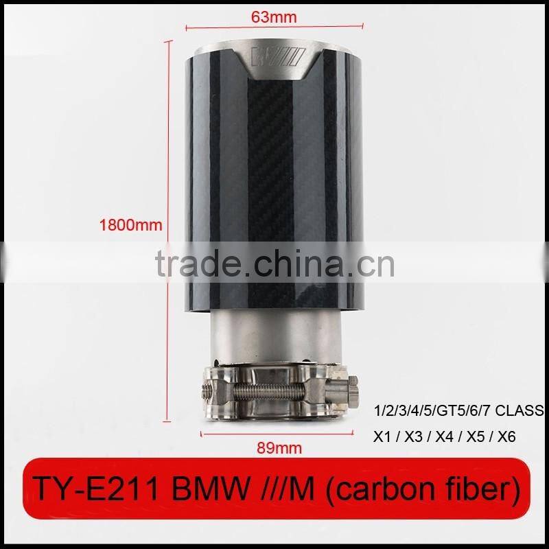 auto modified stainless exhaust tips laser M polish for bmw