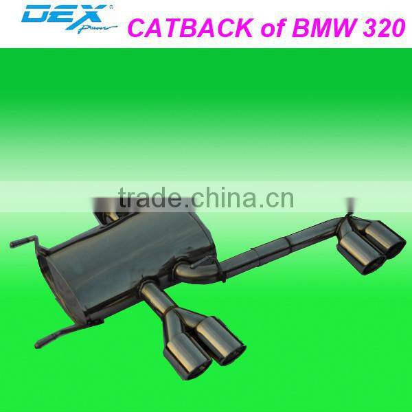 stainless steel auto catback exhaust system for bmw 320