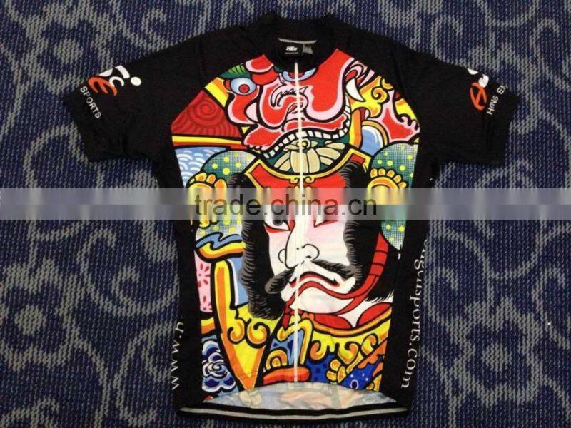 Hongen apparel red with white strip cycling clithing