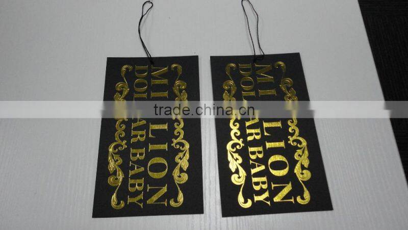 2017 half cut-off thick paper hang tags with high quality