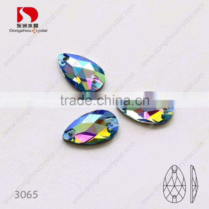 Wholesale tear drop sew on rhinestone,bulk sold crystals for dresses/jewelry/shoes/bags decoration