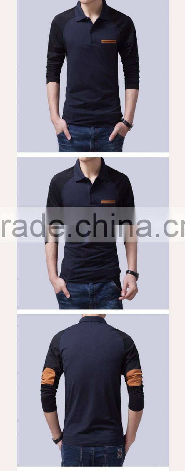 high quality cotton polyester brand polo men shirts long sleeve unifrom polo shirt