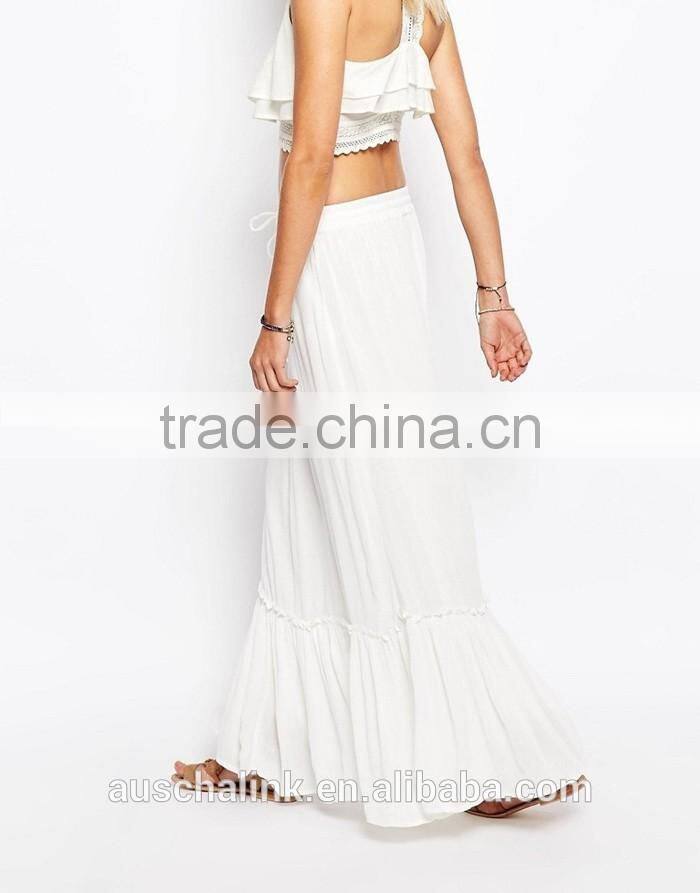 personalized white long maxi boho skirt models competitive price