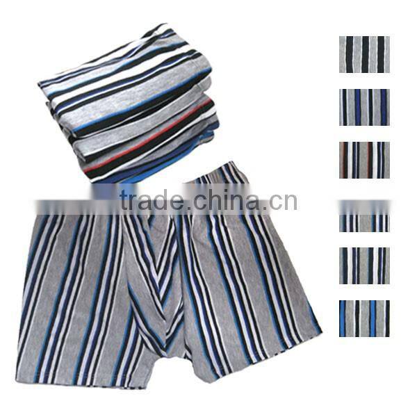 Fashion geometry stripe men underwear high quality bamboo fiber men boxer briefs