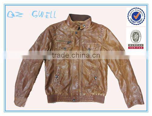 latest style fashion boy pu jacket