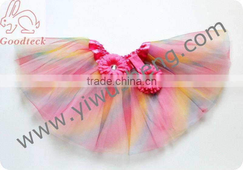 Rainbow polyester tutu tulle fabric roll, 6"x100yd (60"x100YD) Tutu skirt material,