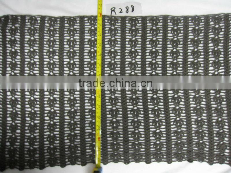 machine made cotton crochet flower fabric