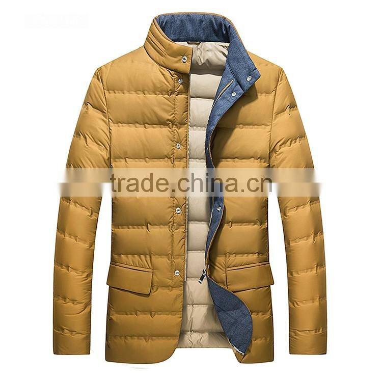 Factory Supplier Directly Soft Touch Stand Collar Leisure& Business Winter Men Padding Jacket