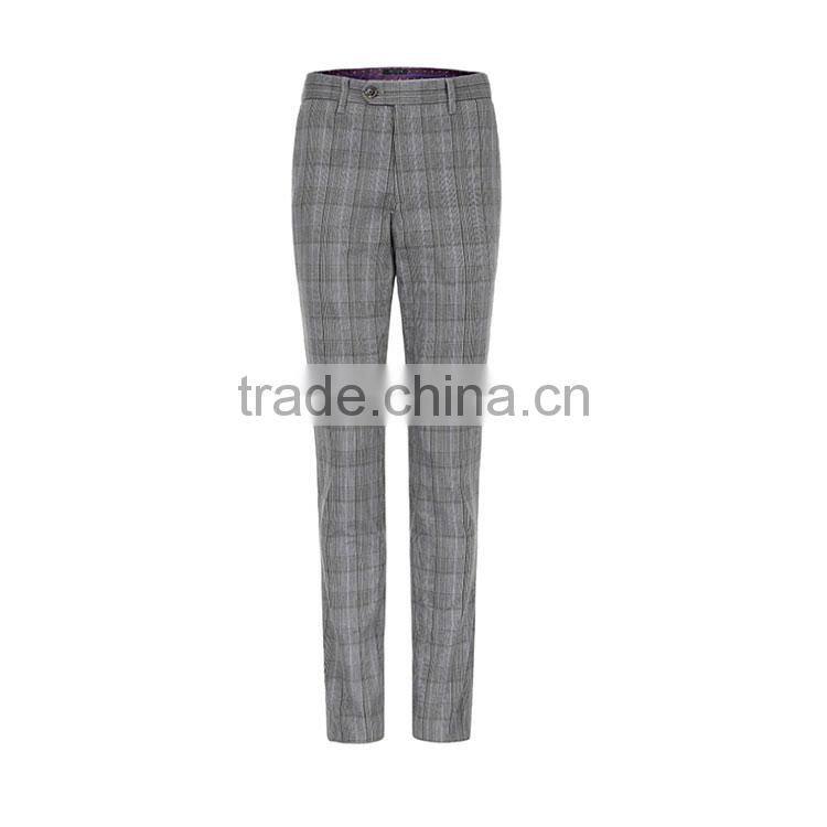 New Product Checked 2 Button Polyester Viscose Business Men'S Fashion Simple Suit Designs